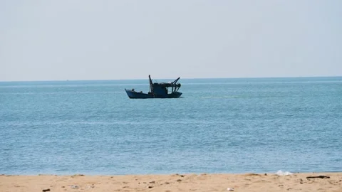A boat on the beach Stock Footage 140263786