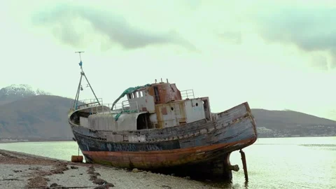 Boat on the beach Stock Footage 167665898