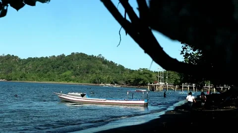 Boat on the beach Stock Footage 201030852