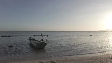 Boat on beach Stock Footage 210472616