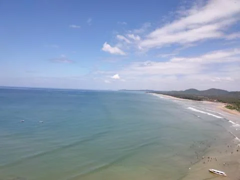 A Boat at the beach from high angle View Stock Photos