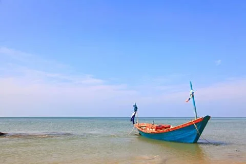 Boat on the beach Foto stock
