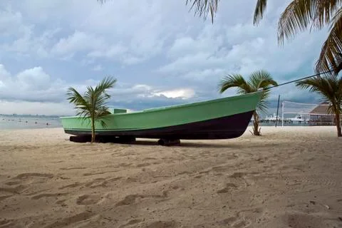 Boat on the beach Stock Photos
