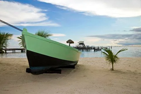 Boat on the beach Stock Photos