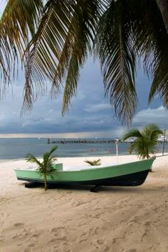 Boat on the beach Stock Photos