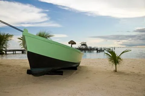 Boat on the beach Stock Photos