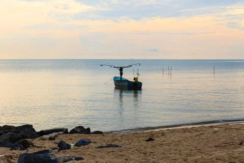 Boat on a beach. Stock Photos