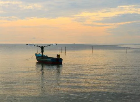 Boat on a beach. Stock Photos
