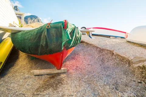 Boat on the beach Stock Photos