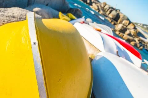 Boat on the beach Stock Photos