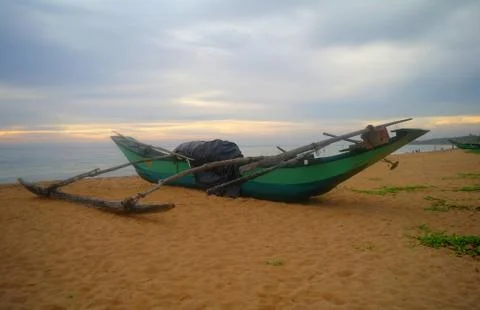 Boat on beach Stock Photos