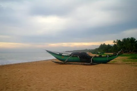 Boat on beach Stock Photos