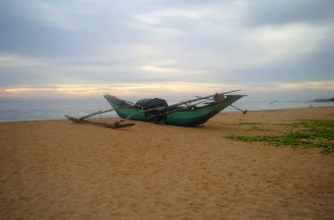 Boat on beach Stock Photos
