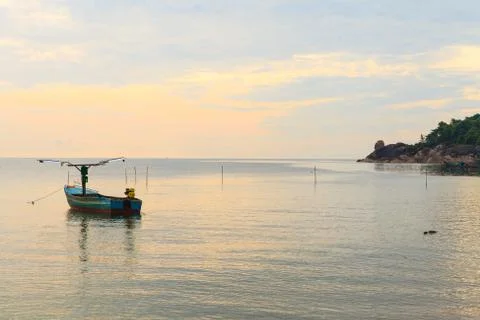 Boat on a beach. Stock Photos