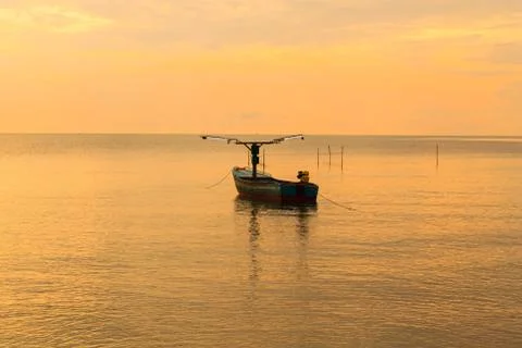 Boat on a beach. Stock Photos
