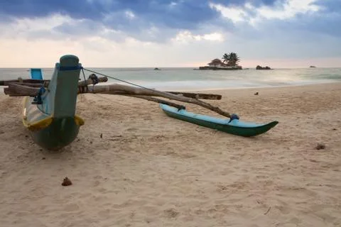 Boat on the beach. Stock Photos
