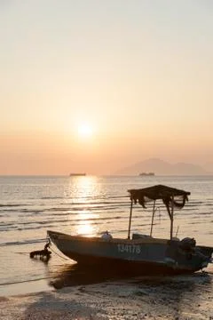 Boat on a beach Stock Photos