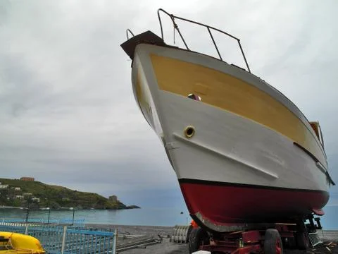 Boat on the beach Foto stock