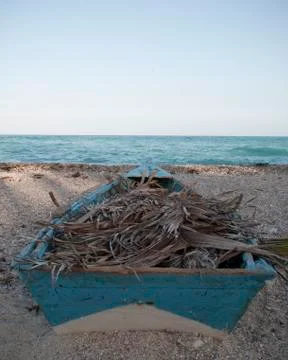 Boat on beach Stock Photos