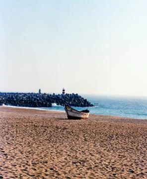 Boat on the beach Foto stock