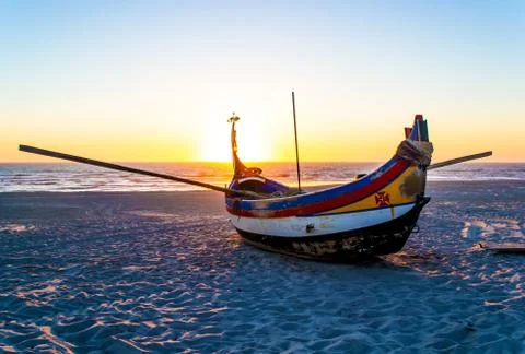 Boat on the beach Stock Photos