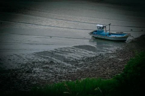 A boat in the beach Stock Photos