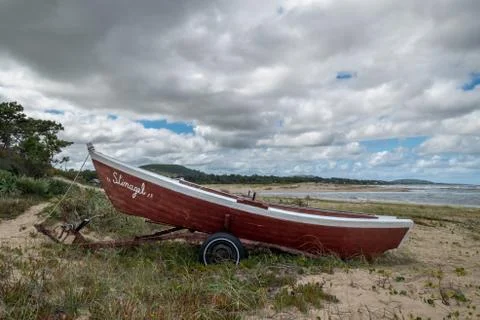 Boat at the beach Stock Photos