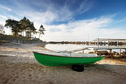 Boat on the beach Stock Photos