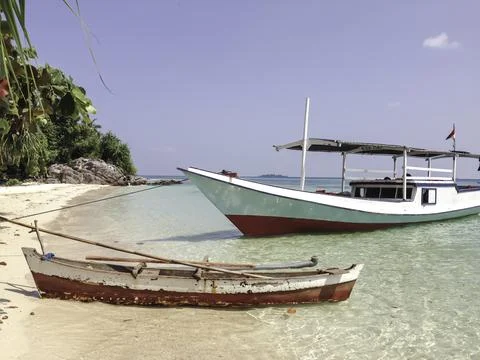 Boat on the beach Stock Photos