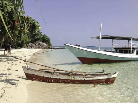 Boat on the beach Foto stock