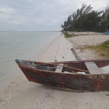 Boat on the beach Foto stock