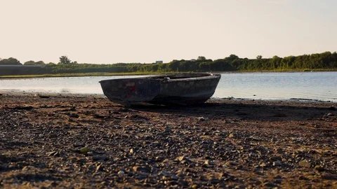 Boat Beached Video stock 97650329