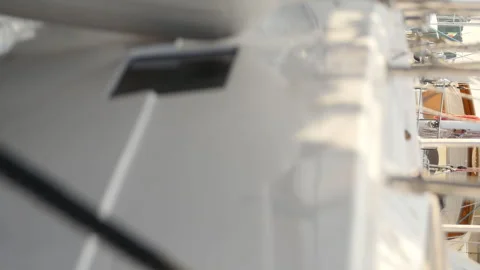 A boat is being washed Stock Footage 274031006