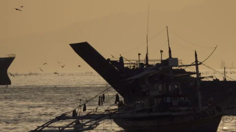 Boat in berth Asian pier Stock Footage 249674451