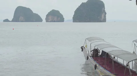 The boat is berthed in Thailand Stock Footage 68737953