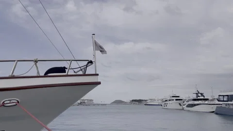 Boat Bow. Port of Split. Split, Croatia Stock-Footage 243921599
