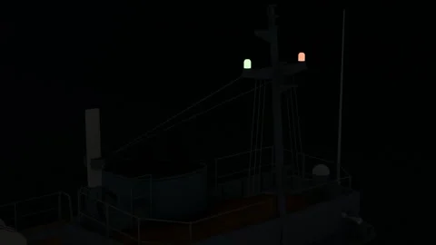 Boat with Bright Light Stock Footage 320074351
