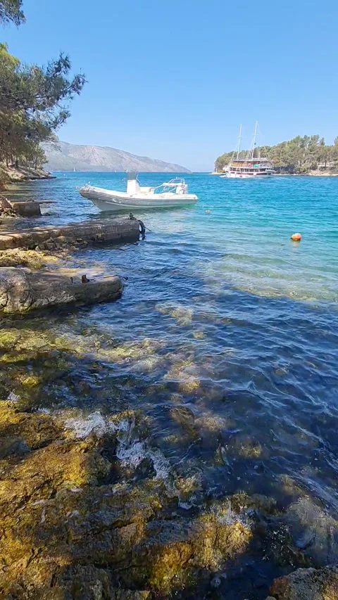 Boat in Calm Waves Video stock 277216253