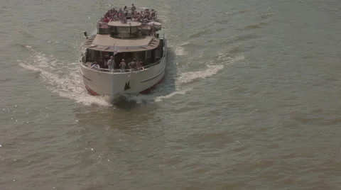 Boat on a canal in Paris Stock Footage 41309739