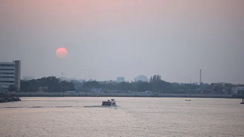 Boat in Chaopraya river Thailand 스톡 동영상 70885000