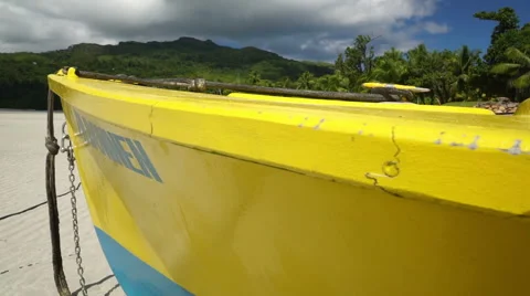 Boat closeup on beach Stock Footage 45559770