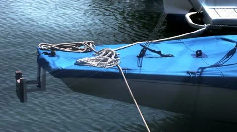 Boat closeup in the marina Stock Footage 11061199