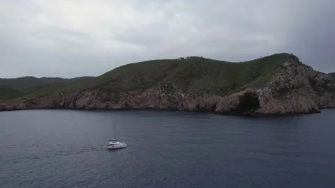 Boat on Cloudy Day Stock Footage 171867724