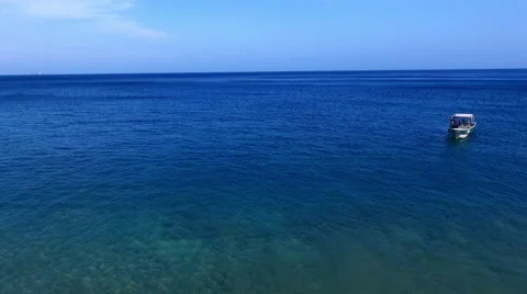 Boat at the coast Video stock 63749806