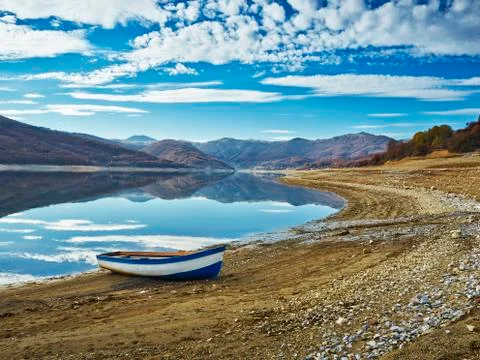 Boat at coast Foto stock