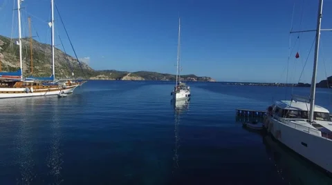 The boat comes into the Bay Stock-Footage 56244526