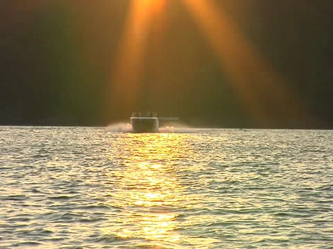 Boat coming towards camera Stock Footage 23117106