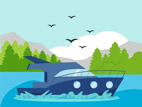 Boat Concept Illustration Illustrazione stock