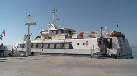 Boat in Croatia Stock Footage 31957341