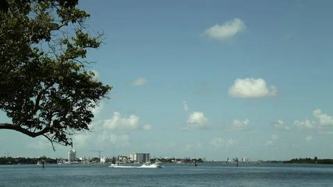 Boat crossing Stock Footage 73648793